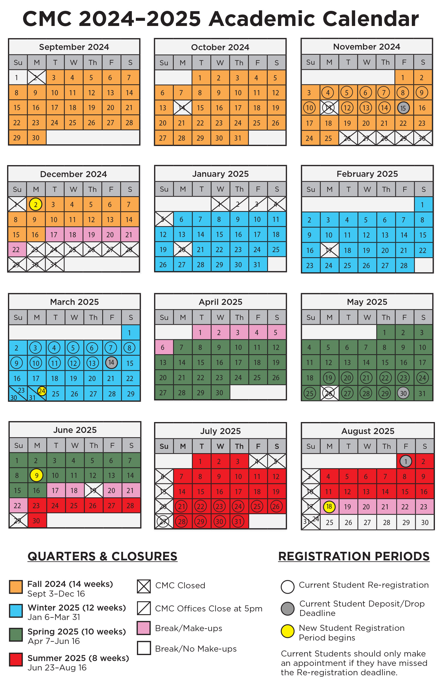 2024 25 Academic Calendar