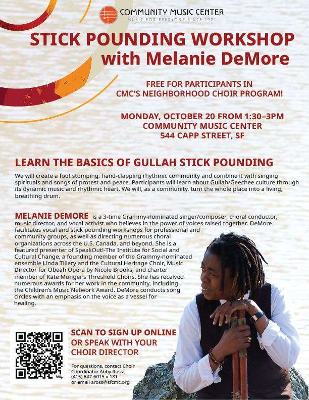 Stick Pounding Workshop Flyer