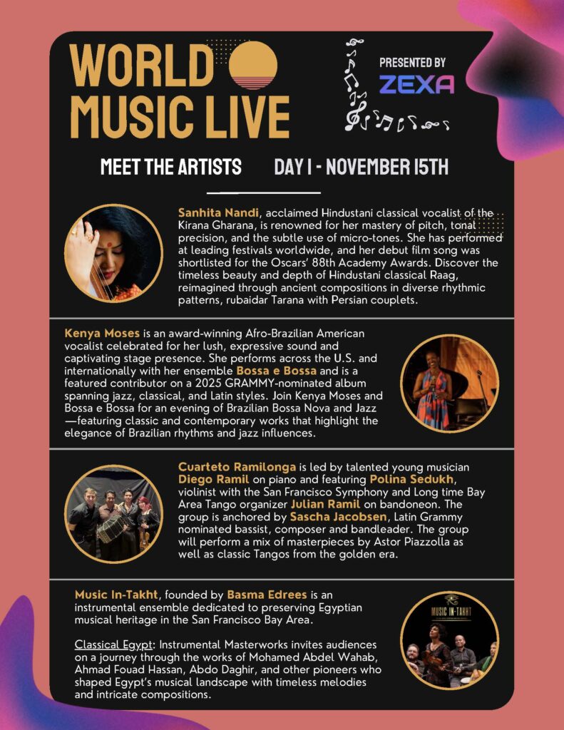 SF World Music Live Festival Day 1 1 World Music Live Full Flyer First Edition Page 3 hamid hamid.najafi@sensoplex.com