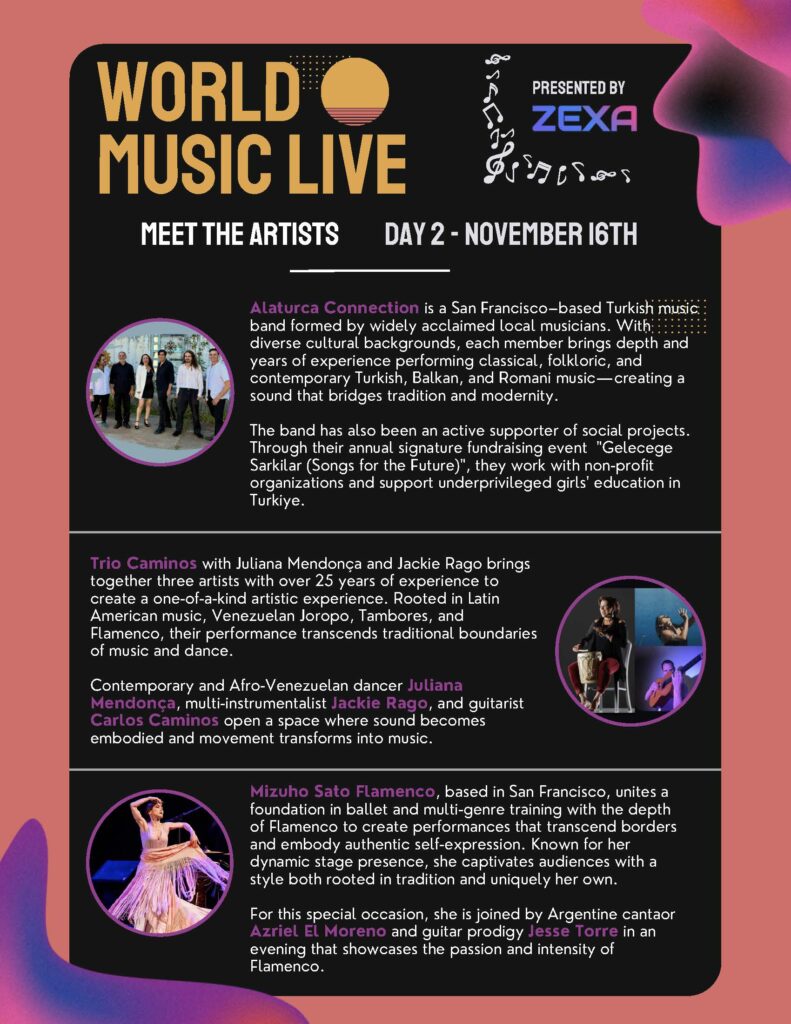 SF World Music Live Festival Day 1 4 World Music Live Full Flyer First Edition Page 4 hamid hamid.najafi@sensoplex.com